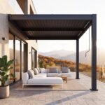Wall Mounted Pergola 10 x 12, Lean to Gazebo with Adjustable Louvers | Secure Wall Attachment, Galvanized Steel Rust-Resistant Frame, Built-In Drainage System for Patio, Deck & Backyard