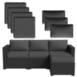 Patio Furniture Cushions for Outdoor Furniture Set of 4