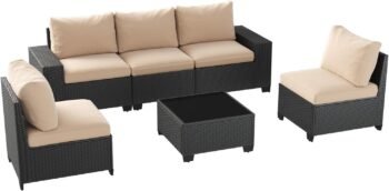 Patio Furniture Set 6 Pcs7Pcs/w Firepit9 Pcs Sofa