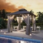Classic Hardtop Aluminum Gazebo Double Roof