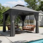 10x10 Gazebo Metal Frame Canopy Tent