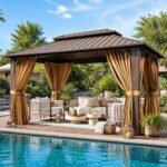 10x12FT Hardtop Gazebo Brown